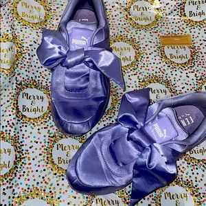 Purple Bow Puma x Fenty Sneakers